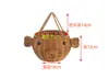 Cesta de Almacenamiento Tejida de Mimbre Sintético, Bolso de Mano para el Hogar, Cesta Redonda para Frutas, Cesta para Picnic al Aire Libre, Cesta de Regalo
