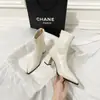 Botines Marrones de Tacón Alto para Mujer 2026 Otoño/Invierno Nuevo Estilo Plus Terciopelo Estilo Coreano Botines Pequeños Tacón Grueso Punta Fina Elásticos Adelgazantes