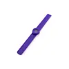 Pulsera de silicona de tubo redondo al por mayor Reloj de aplauso infantil con cabeza de Apple Reloj de presión desmontable Pulsera de silicona