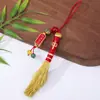 Escoba dorada y pluma dorada colgante de nominación de alto rango para bolso de teléfono móvil DIY llavero accesorio creativo colgante al por mayor