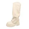 Botas largas para mujer 2026 otoño nuevo estilo retro británico botas largas versátiles hasta la rodilla suela gruesa de moda botas para pierna de pantalón