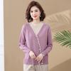 Ropa para mujeres de mediana edad y ancianas, ropa cómoda para mamá, camisa básica gruesa con forro polar para otoño e invierno, suéter de terciopelo de una pieza imitación visón cálido