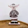 Adornos de Ciervo de Madera Roja de Fieltro para Navidad Accesorios de Decoración para Ventanas de Hotel Decoraciones Navideñas al por Mayor