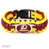 Equipo de Fútbol del Distrito Este Vaqueros Pulsera de Paracord Vaqueros Águilas Gigantes Patriotas Aficionado Pulsera Tejida