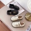 Zapatos para Niña Zapatos de Princesa de Cuero para Niños 2026 Primavera y Otoño Nuevos Zapatos Planos de Verano para Bebé Suela Suave Mocasines Estilo Británico Negro