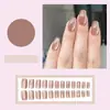 Usando um temperamento de olho de gato, manicure branca simples, vestível, destacável, avançado, sentido, unha, remendo de unha postiça