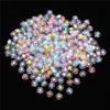 AliExpress Acrílico Transparente Flor de Cinco Pétalas Média Conta Artesanal DIY Pulseira Corda de Cabelo Material com Contas Acessórios de Joia