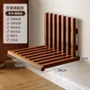 Mesa de Cabeceira Flutuante Criativa para Quarto de Casa Prateleira Dobrável de Parede Mesa de Cabeceira de Madeira Maciça