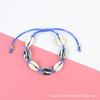 Pulsera bohemia transfronteriza directa de fábrica con concha natural, pulsera versátil tejida a mano con metal chapado