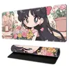 Mouse Pad Bonito de Anime com Borda Travada, Mouse Pad de Tecido Grande, Mouse Pad para Laptop, Mouse Pad de E-Sports, Mouse Pad para Teclado de Mesa