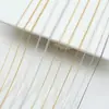 Nuevos Accesorios de Uñas Estilo Japonés Cadena Plana Fina Pequeña Dorada y Plateada Cadena de Perlas de Acero Cadena Metálica Tridimensional Accesorios Versátiles para Uñas