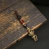 Llavero de coche de latón Sanxingdui Dali Man Crafts, colgante retro para bolso de hombre y mujer, colgante con dinero de los cinco emperadores