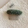 Pinza de Peine de Pelo Esponjoso de Lana de Cordero de Caña Alta para Mujer, Nuevo Estilo Otoño e Invierno, Pinza para Flequillo, Peine para el Cabello, Accesorio de Pelo de Felpa