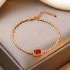 Juego de collar y pulsera de joyería de esmeralda micro-incrustada de moda estilo coreano Ins Collar estilo frío Cadena para clavícula para mujer
