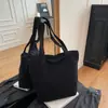 Bolso de Hombro Minimalista de Pana Estilo Japonés de Gran Capacidad para Mujer, Bolso de Viaje con Cremallera Casual y Artístico para Estudiantes