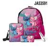 Nuevo Producto Transfronterizo 3D: Eres Más Genial de lo Que Crees - Set de Tres Piezas de Mochila Escolar Estampada, Mochila para Estudiantes y Estuche Doble
