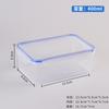 Caja de Almacenamiento de Alimentos para Refrigerador de Plástico, Rectangular y Redonda, Transparente con Tapa, Caja Sellada Tamaño Microondas Comercial para Productos Secos