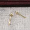 Yiwu Raio Dourado cor banhado a ouro DIY pérola brinco de arrasto de orelha brinco base de acessórios pino de orelha vazio B270