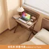 Escritorio de Madera Maciza, Mesa Plegable, Mesa de Estudio Simple, Escritorio Pequeño para el Hogar en Apartamentos Pequeños, Mesita de Noche, Escritorio de Computadora para Estudiantes Niños