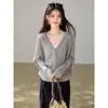 Suéter de Punto Trenzado con Capucha para Mujer, Cárdigan de Punto con Cremallera y Mangas Murciélago, Ropa Exterior Elegante Otoño/Invierno