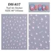 Pegatinas para Uñas con Forma de Estrella de Cinco Puntas Planas Impermeables Adhesivas Mini Estrellas de Cuatro Puntas Pegatinas para Uñas DIY Estilo Dh