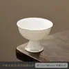 Taza Kung Fu de Porcelana Blanca Dehua Taza Pequeña Taza Cerámica para Cata de Té Base Taza Maestro de Jade Taza Individual Taza de Té China