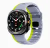 Para Samsung Galaxy Watch7 Ultra 47mm Pulseira com Fivela Onda Silicone Esporte Oficial de Pulso