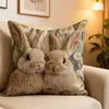 Venta Caliente de Amazon Funda de Almohada Personalizada con Estampado Visual Bordado Cubierta para Respaldo de Cojín de Perro Alpaca Cubierta para Cojín de Asiento