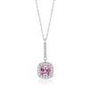 Pulsera de caja de plata esterlina 925 europea y americana transfronteriza de circonio ultrabrillante para mujer con decoración de mano de diamantes cuadrados rosas, pulsera de plata