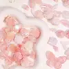 Nuevas Cuentas Iridiscentes Barrocas Macron Mariposa 3D Sueltas para Decoración de Fundas de Teléfono con Pegamento Crema Hechas a Mano DIY