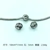 Pulseira de Contas Artesanal Popular Transfronteiriça Série de Natal Contas Espaçadoras de Furo Grande Contas Soltas Prata Antiga Boneco de Neve Contas de Furo Grande