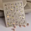 Comercio Exterior Europeo y Americano Uñas Nuevo 5D Relieve Estéreo Pegatinas para Uñas Patrón Asimétrico Decoración de Uñas en Inglés Venta al por Mayor
