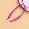 Muñeca de Cuerda Tejida Llavero de Cuerda Relleno Cadena Doble Capa para Teléfono Móvil Mosquetón de Nylon Accesorios Colgantes Hechos a Mano para Teléfono Móvil