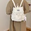 Mochila casual con ribete de encaje para chicas de secundaria y preparatoria, nueva colección otoño 2026, bolso de hombro moderno con estampado de estrellas