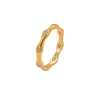 Anillo de luz de segmento de bambú de nicho transfronterizo con incrustaciones de diamante, estilo minimalista simple de temperamento de lujo, anillo para el dedo, regalo, estilo de apilamiento
