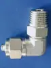 Tuerca de Bloqueo Giratoria de Acero Inoxidable 304 Conector Rápido para Tubería de Agua Manguera de Aire Codo en L de Ángulo Recto KNPL8-02 Conector Neumático
