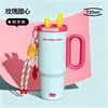 Taza Térmica Gigante Gucgres Taza con Popote de Gran Capacidad para Mujeres Taza de Agua de Alto Valor con Recubrimiento Cerámico 316 Taza de Hielo