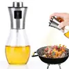 Produção de atacado de fábrica garrafa de óleo spray barriguda cozinha à prova de poeira capa de aço inoxidável garrafa de óleo antiderrapante garrafa de óleo spray