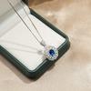Anillo Zafiro Aciano Imitación Sri Lanka Joyería Colgante Diamante de Alto Carbono de Lujo para Mujer