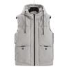 Otoño e Invierno Nuevo Chaleco de Algodón Moda para Hombre Casual con Capucha Cálido Chaleco Chaqueta de Algodón de Moda para Hombre
