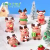Caixa de Presente Rena de Natal, Paisagem em Miniatura de Bengala Doce de Natal, Decoração de Planta em Vaso DIY, Enfeite de Cena de Neve, Presente de Natal