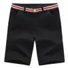 Marca da Moda Shorts Brancos Masculino Verão Finos Tendência Roupa de Trabalho Calças de Meio Comprimento Slim Fit Retas Casuais Meio Comprimento Masculino