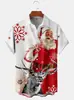 Camiseta Nueva de Navidad Transfronteriza Serie Navideña Impresión 3D Amazon Aliexpress Camisa de Manga Corta para Hombre