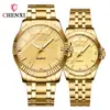 Reloj de negocios de oro incrustado de diamantes, reloj para pareja, reloj de hombre al por mayor, modelo transfronterizo, reloj para pareja