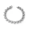Popular Europeu e Americano Cravejado com Diamantes 11mm Coração Masculino Corrente Cubana Tendência Cool Rap Liga Metálica Colar Fabricante