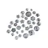 Accesorios de plata antigua, portacuentas, portaflores, tapas para cuentas, separadores de cuentas, almohadillas, accesorios para pulseras de cristal para manualidades, plata 99.9%