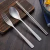 Juego de Cubiertos de Titanio Puro para Viaje, Picnic, Camping, Ensalada de Frutas, Postre, Comida Occidental, Utensilios de Camping