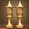 Lámpara LED de Buda de Cobre para Uso Doméstico, Lámpara de la Fortuna Atractiva Enchufable, Lámpara de Loto, Lámpara de Ofrenda a Buda, Lámpara del Dios de la Riqueza