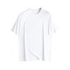 Camiseta deportiva básica de manga corta para hombre, de algodón de fibra larga, suave, holgada, sencilla, blanca y negra, informal, para negocios.
