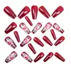 Uñas de Ballet de Longitud Media para el Día de San Valentín Moda Europea y Americana Uñas Postizas Más Vendidas Venta al por Mayor Estilo Ins Uñas Portátiles Removibles